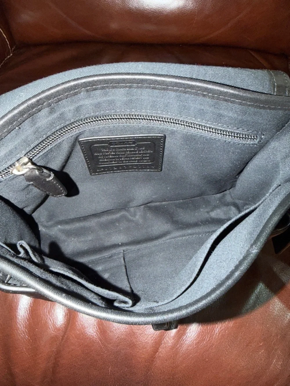 ‼️Vintage Coach Legacy Archive Rambler Black Leather Crossbody Bag - Picture 12 of 15